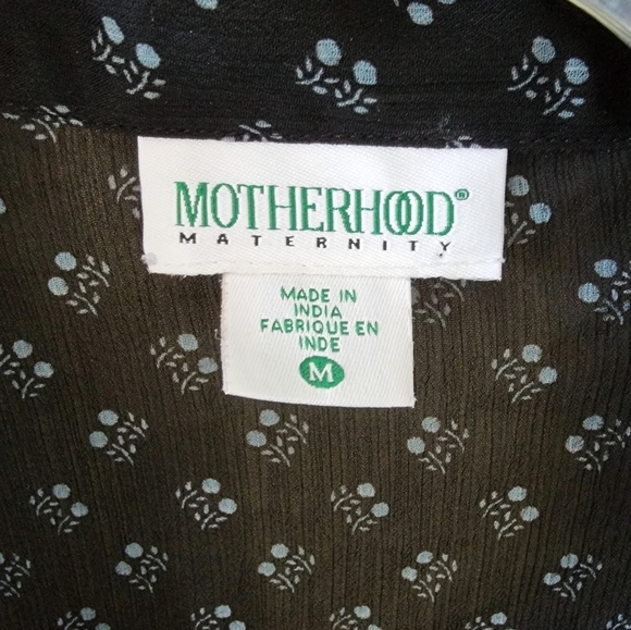 Motherhood‎ Maternity Sheer Black Tie Waist Blouse, Size M Medium - Picture 5 of 5